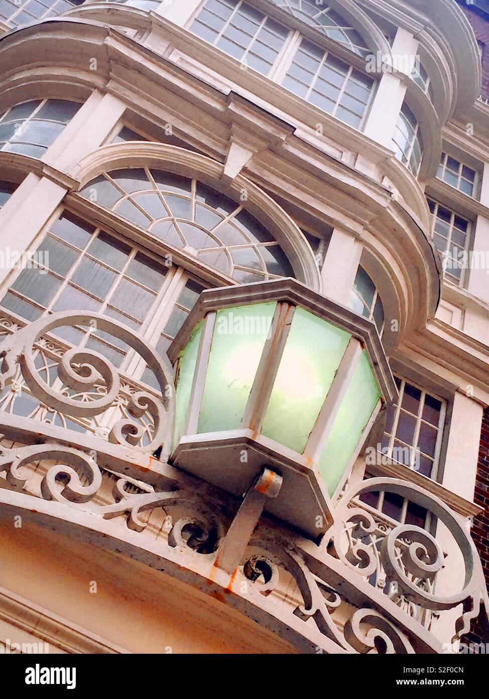 Lamb at the entrance of the collectors club of New York on E. 35th St., Murray Hill, NYC, USA - Smartphone Captured Stock Image