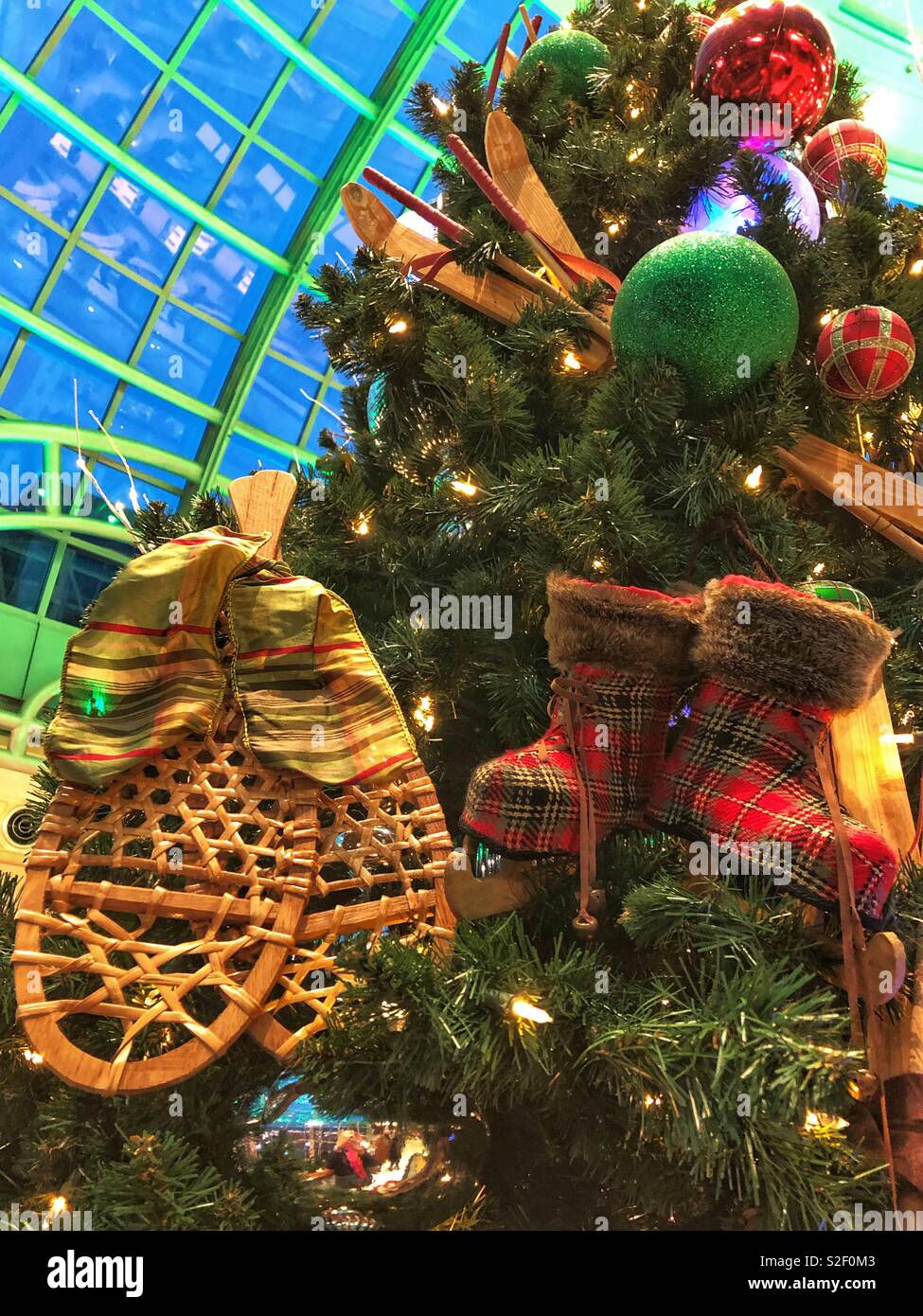 Christmas tree decorations. - Smartphone Captured Stock Image