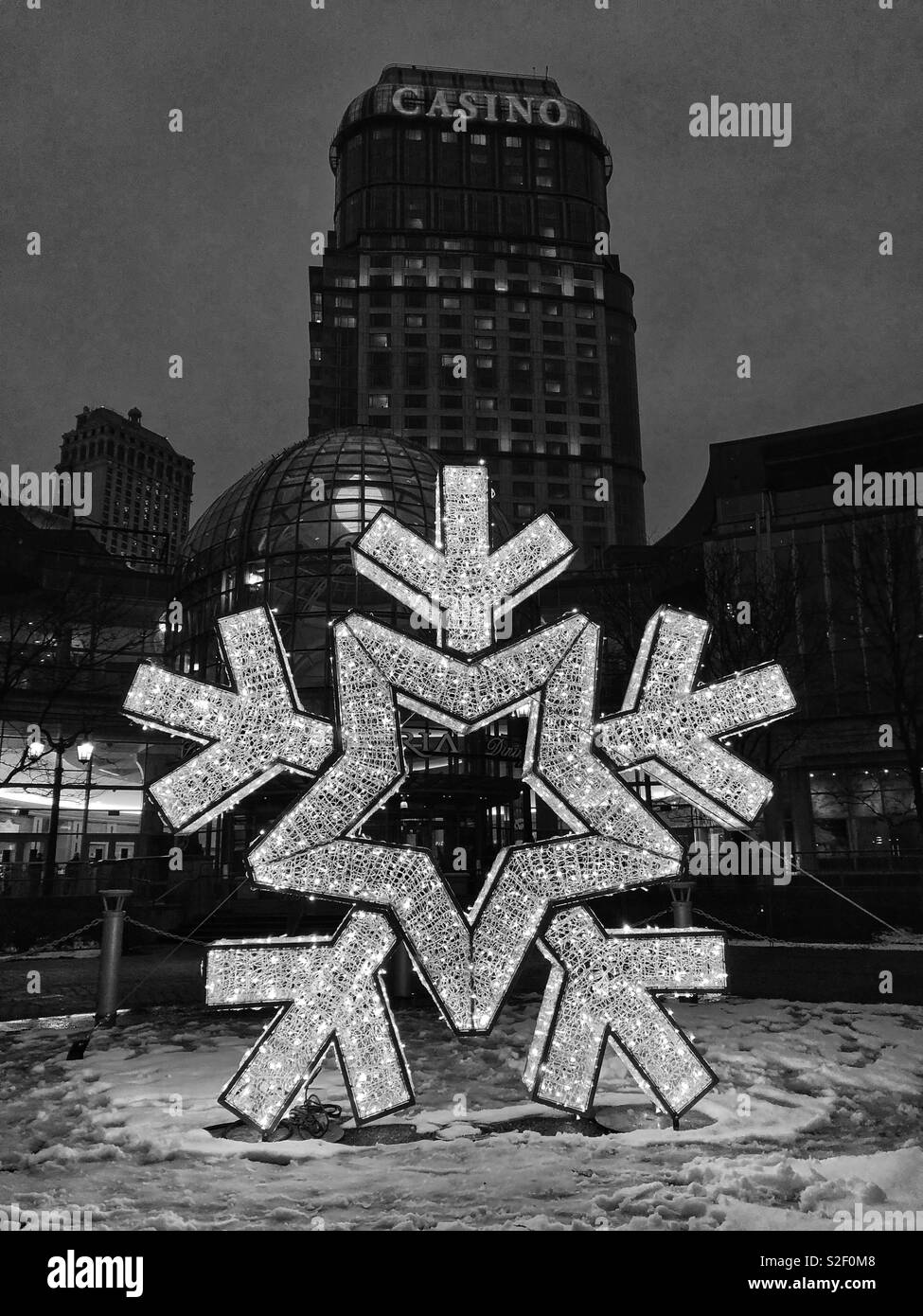 Black and white Christmas star. - Smartphone Captured Stock Image