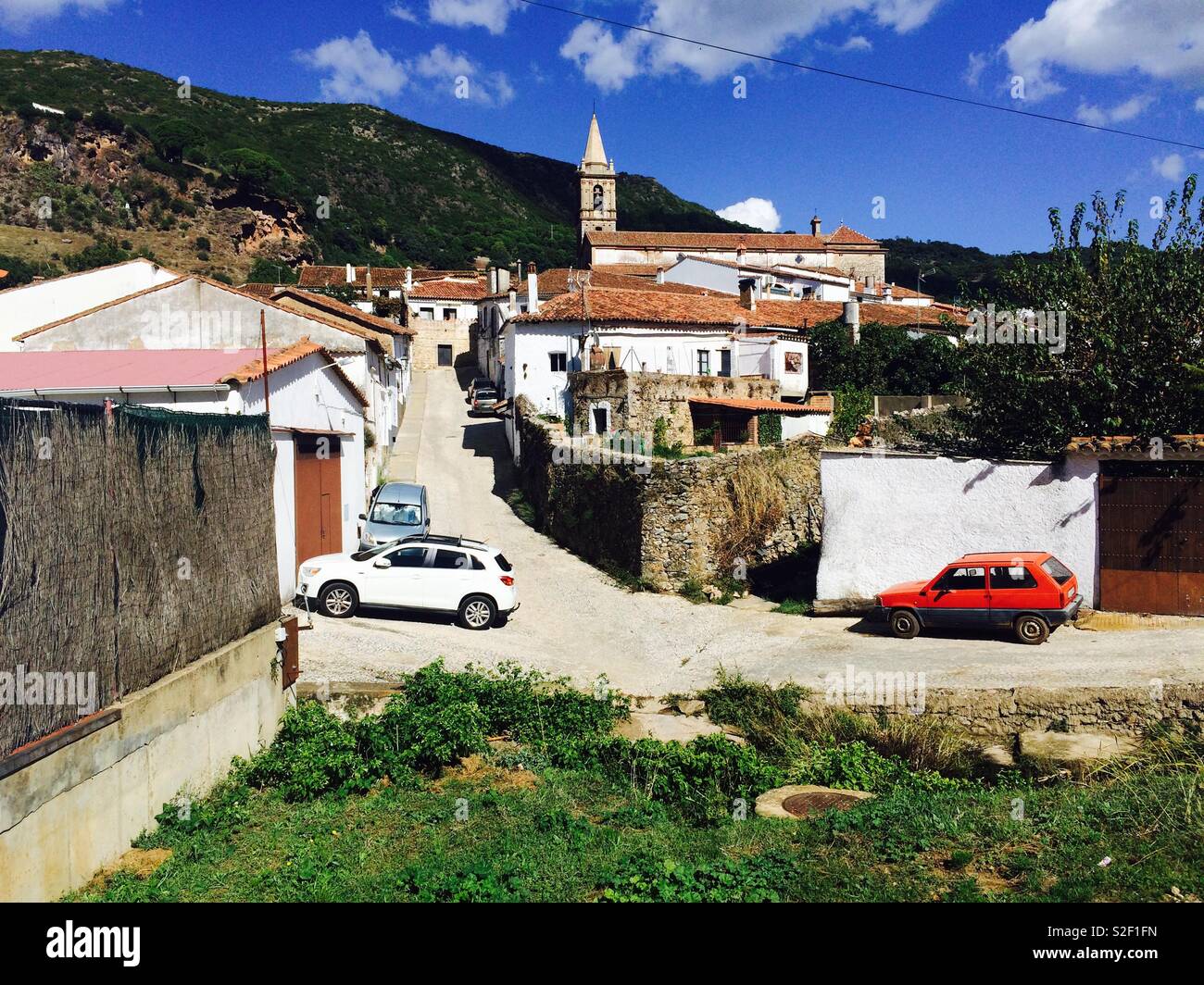A small village in Andalucia Spain high in the mountains Stock Photo