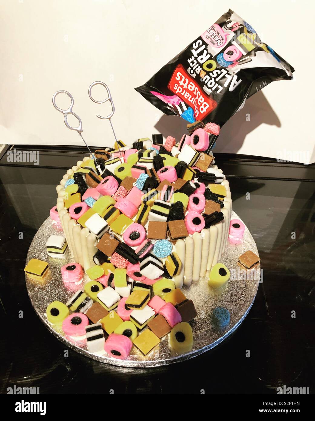 89th Bertie Basset Liquorice Allsorts Cake Stock Photo Alamy