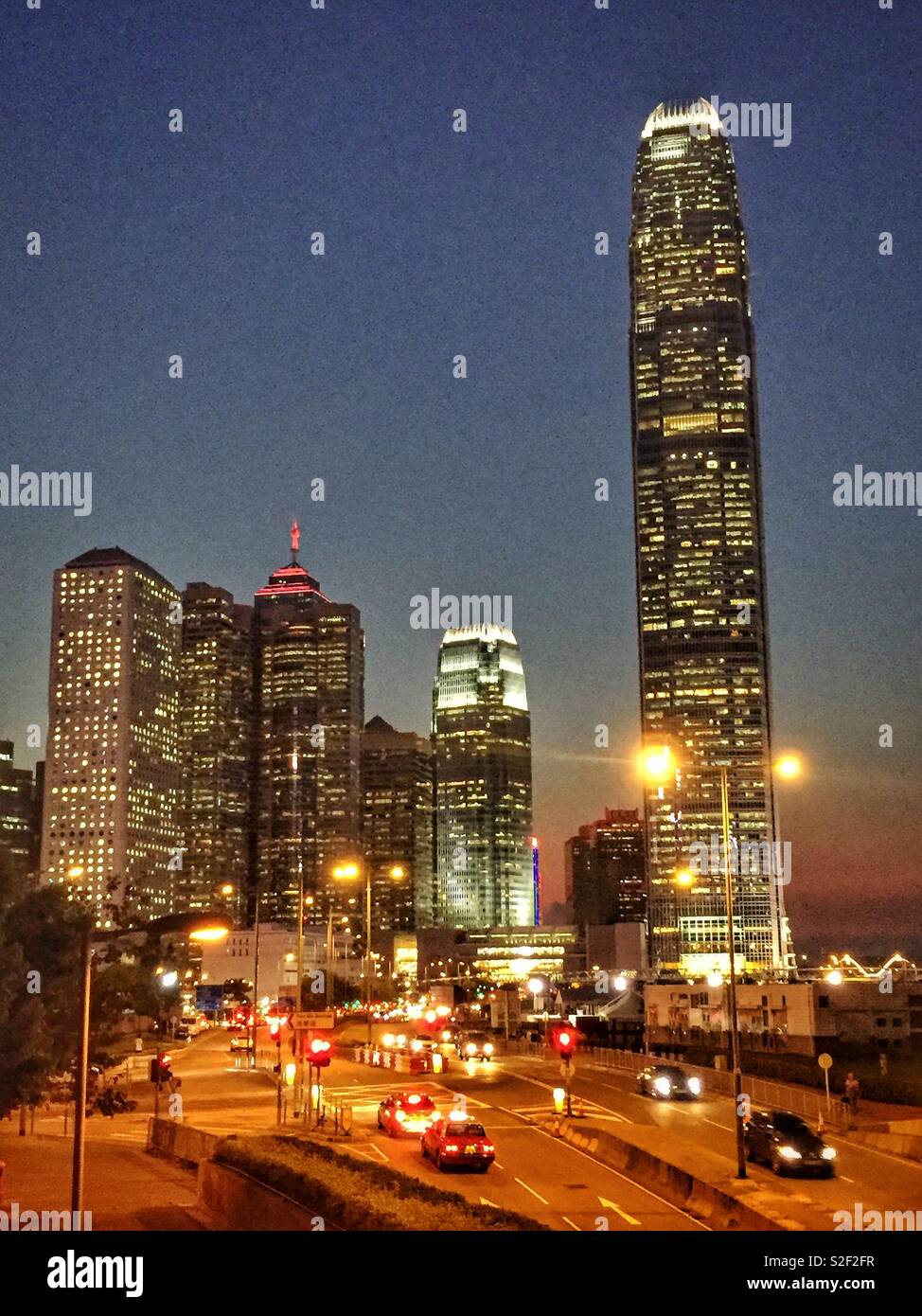 2ifc, Hong Kong's second highest skyscraper, in Central on Hong Kong Island - Smartphone Captured Stock Image