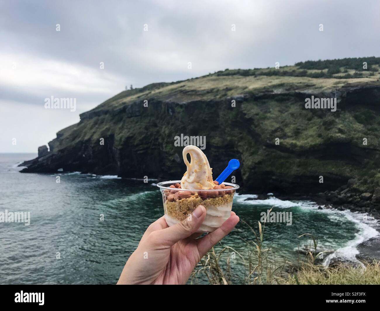 The famous peanut ice cream in Udo Island, Jeju Stock Photo Alamy