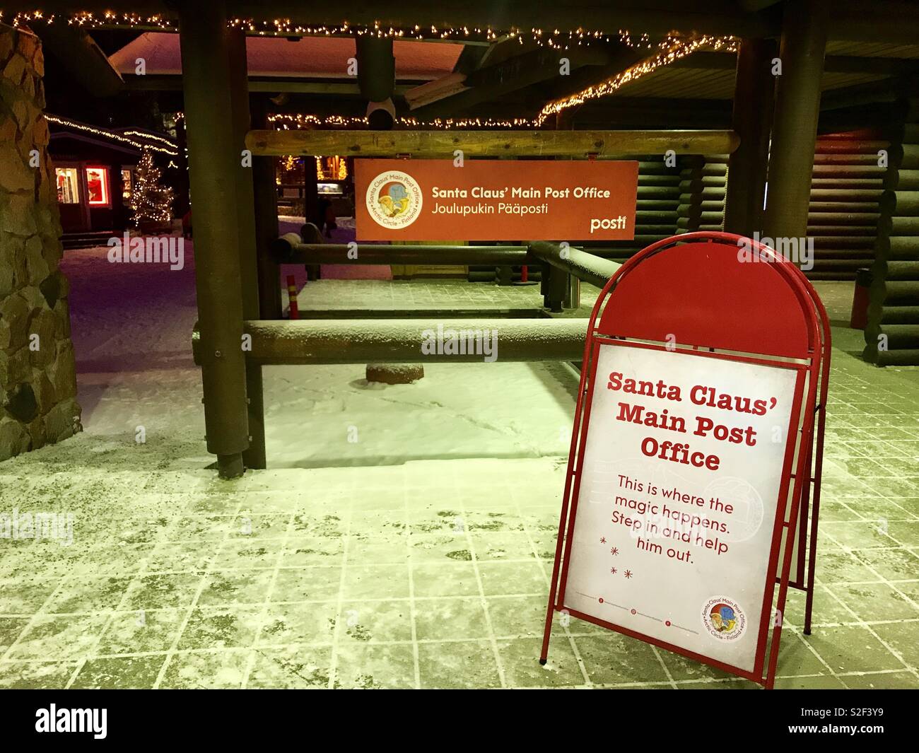 Santa village Rovaniemi Lapland Finland. Santa Claus main post office - Smartphone Captured Stock Image