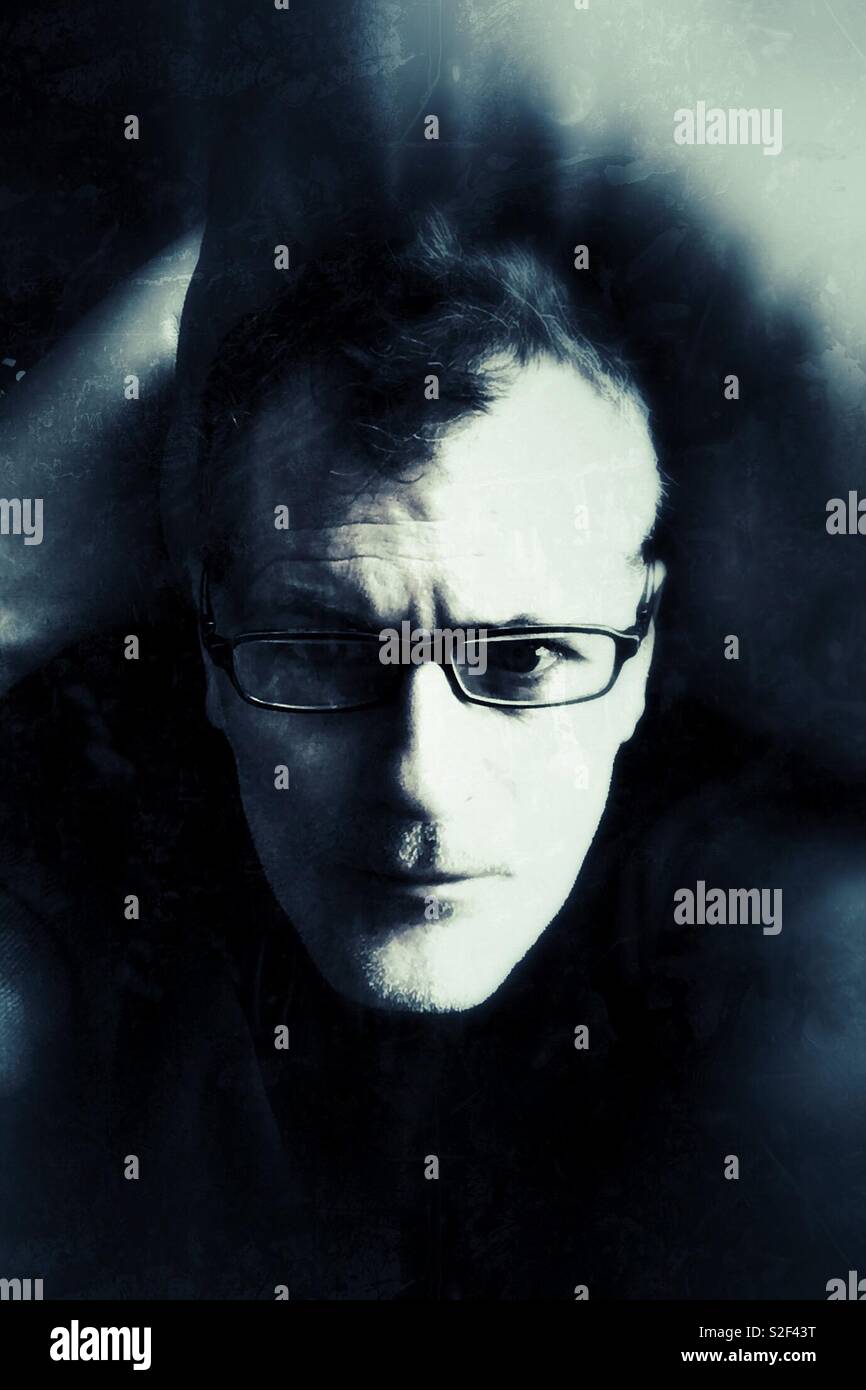 Monochrome Man - Smartphone Captured Stock Image