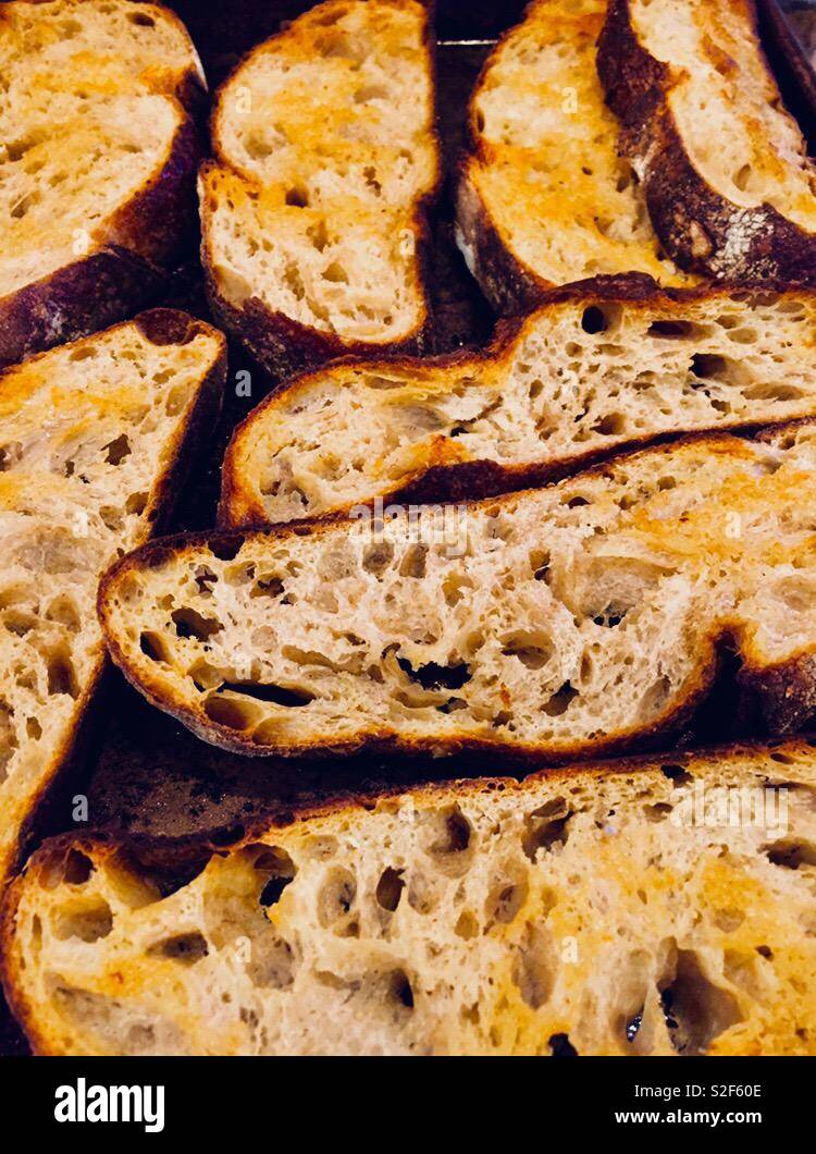 Bread and oil - Smartphone Captured Stock Image