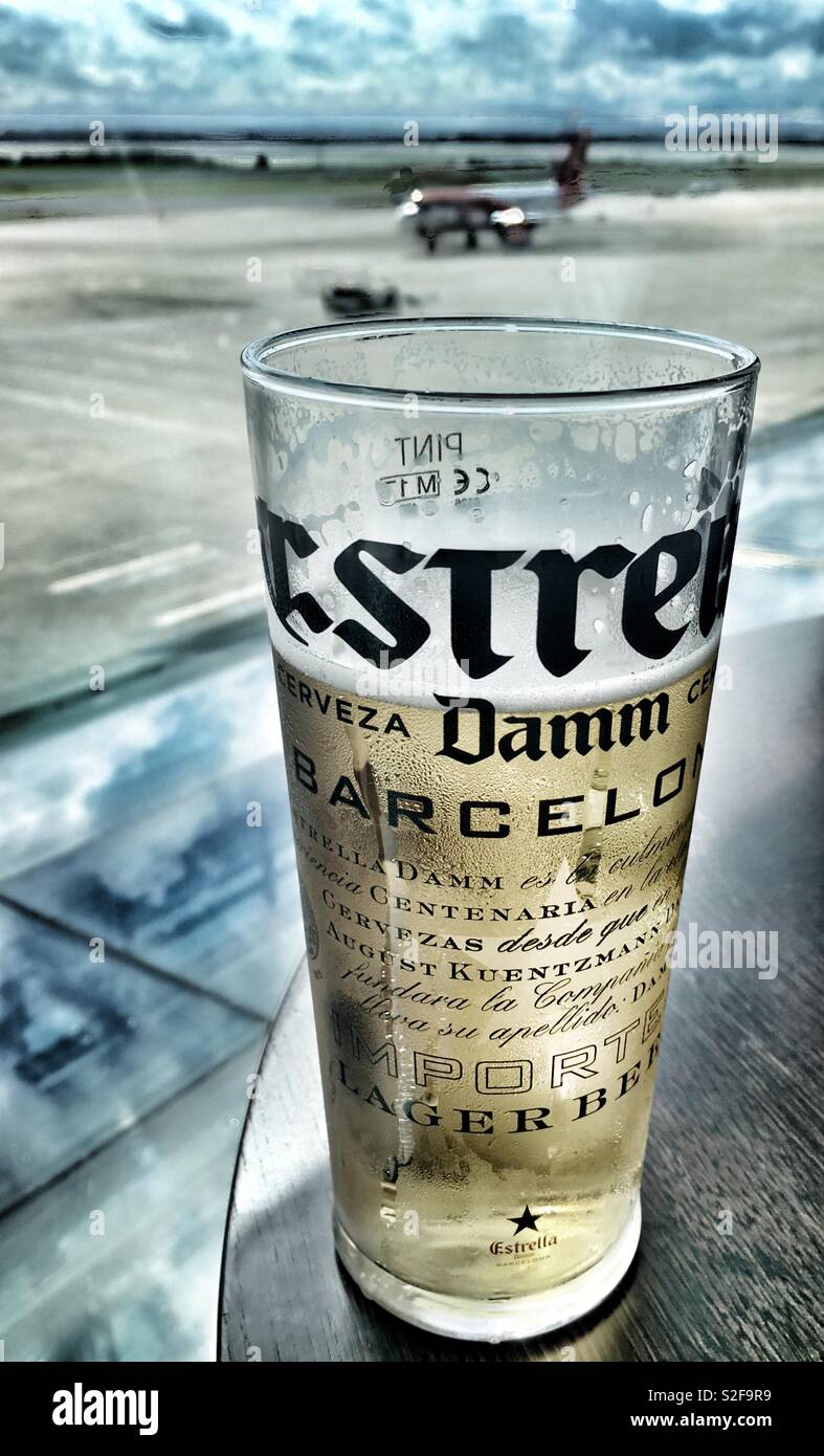 Airport Beer - Smartphone Captured Stock Image