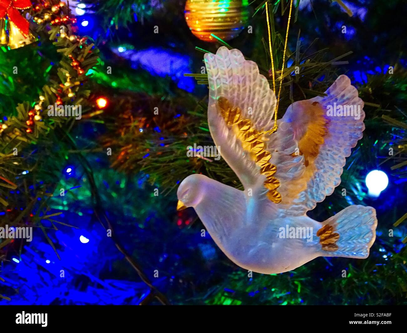 Dove of Peace Christmas ornament Stock Photo