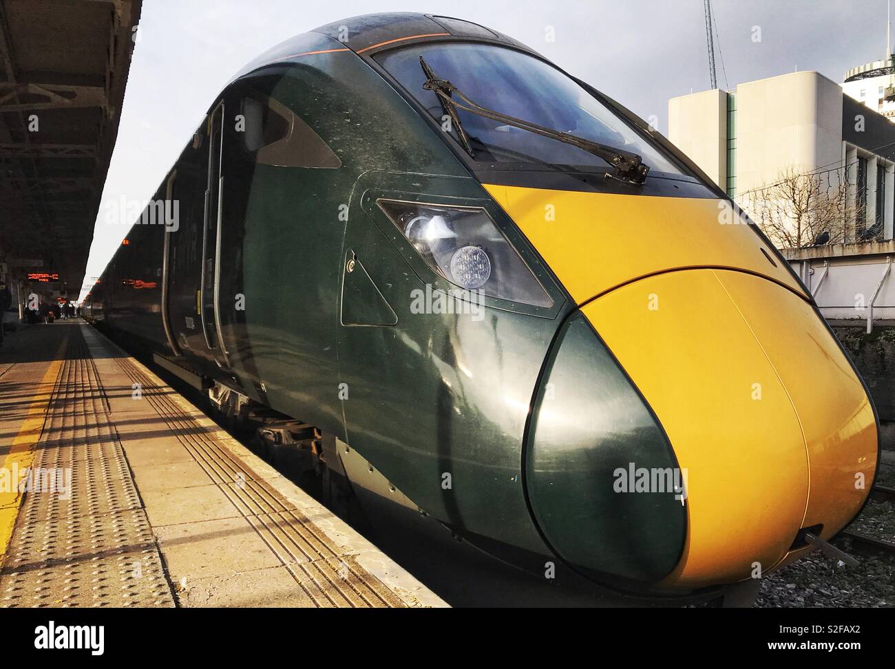 Great Western Railway electro-diesel high speed inter city express train Stock Photo