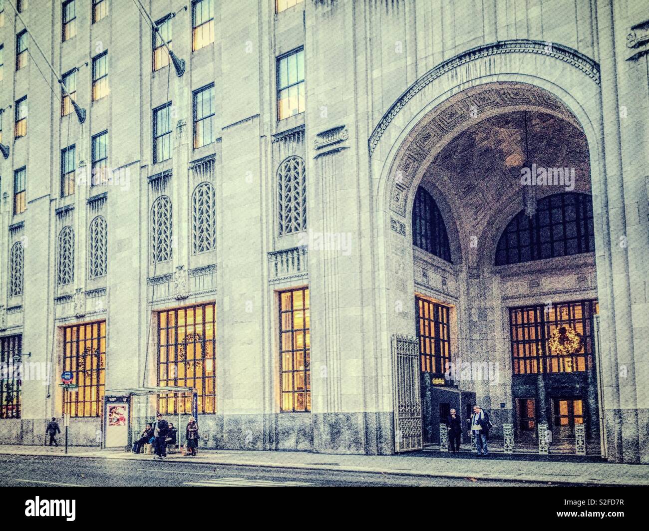 Exterior of the famous restaurant 11 Madison, New York City, United States - Smartphone Captured Stock Image