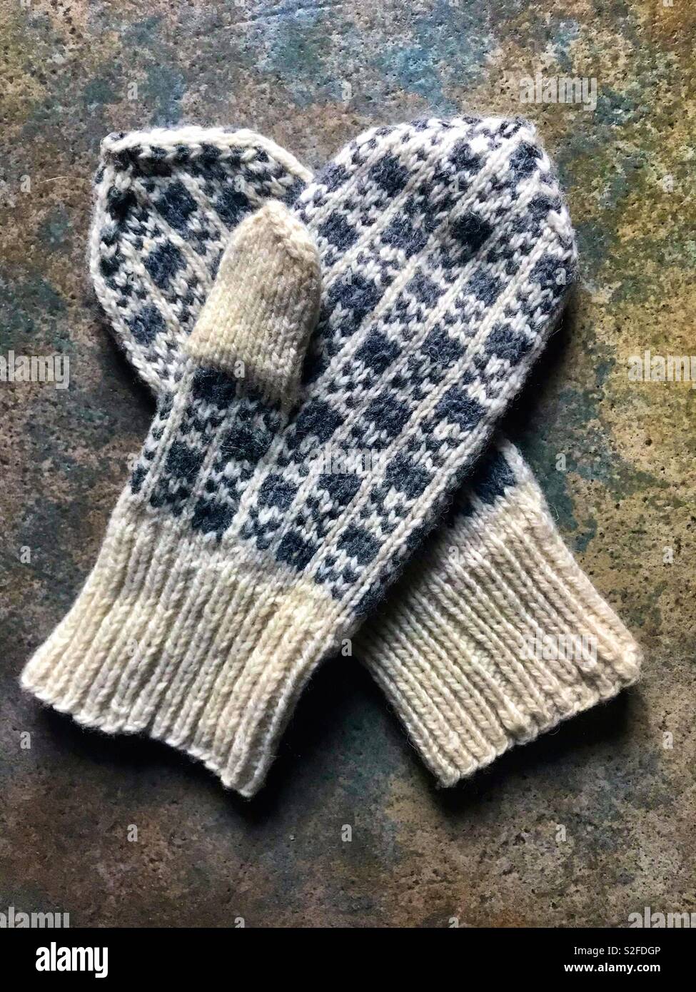 hand made wool mittens