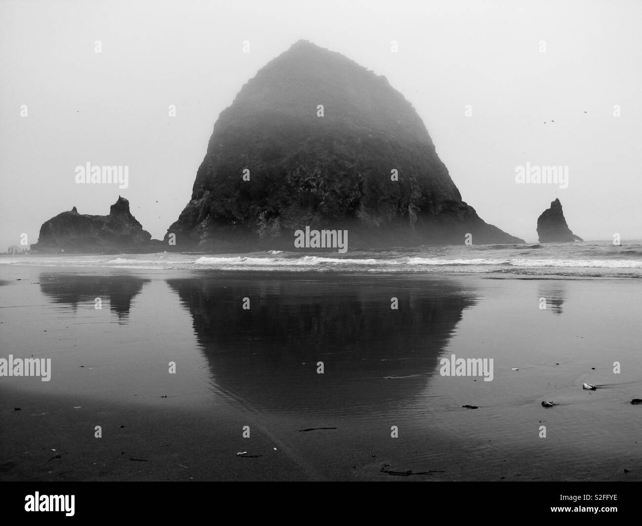 Haystack Rock - Smartphone Captured Stock Image