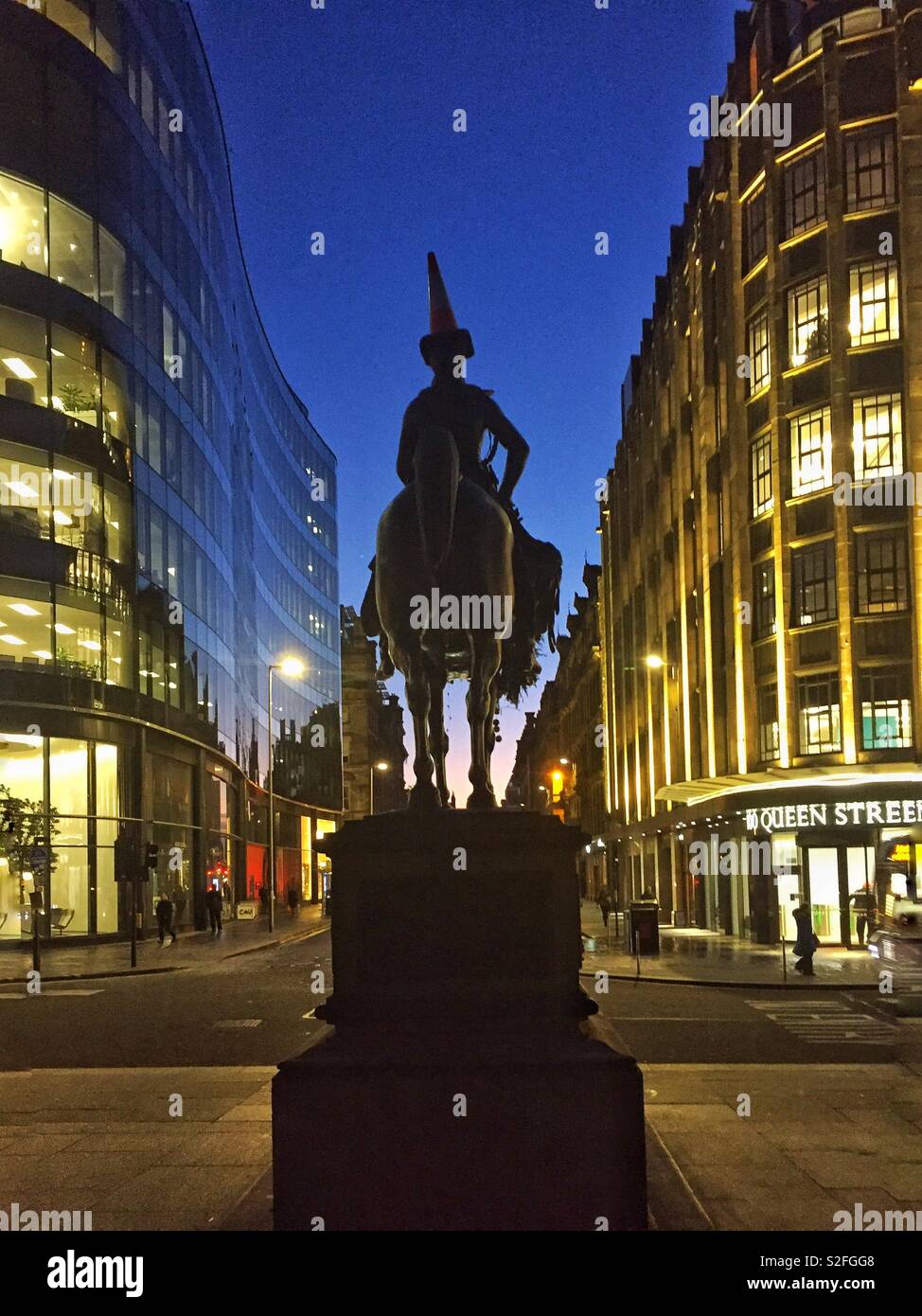 Sunrise with the Duke of Wellington - Smartphone Captured Stock Image