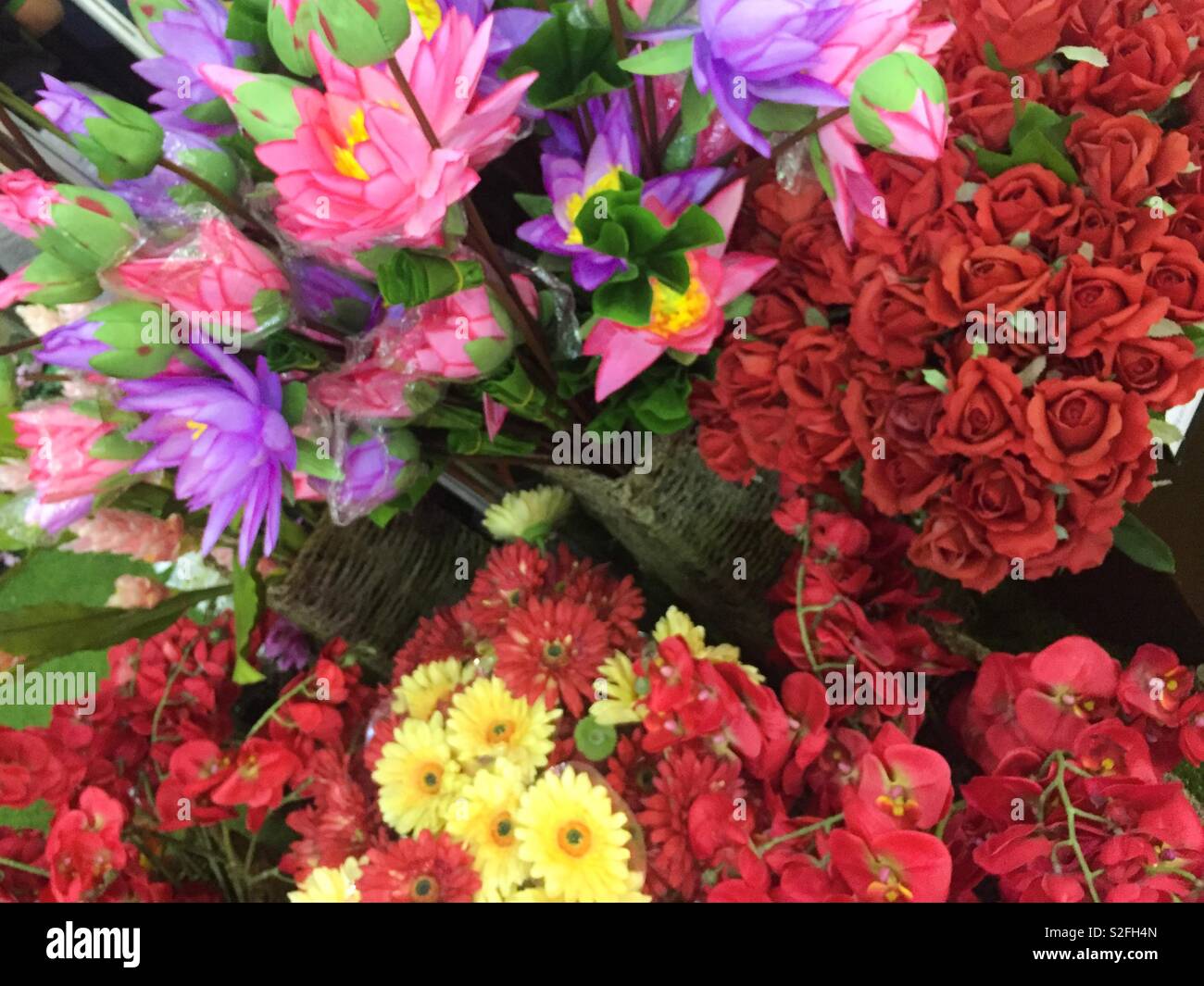 Artificial flowers collection at Colombo Stock Photo Alamy