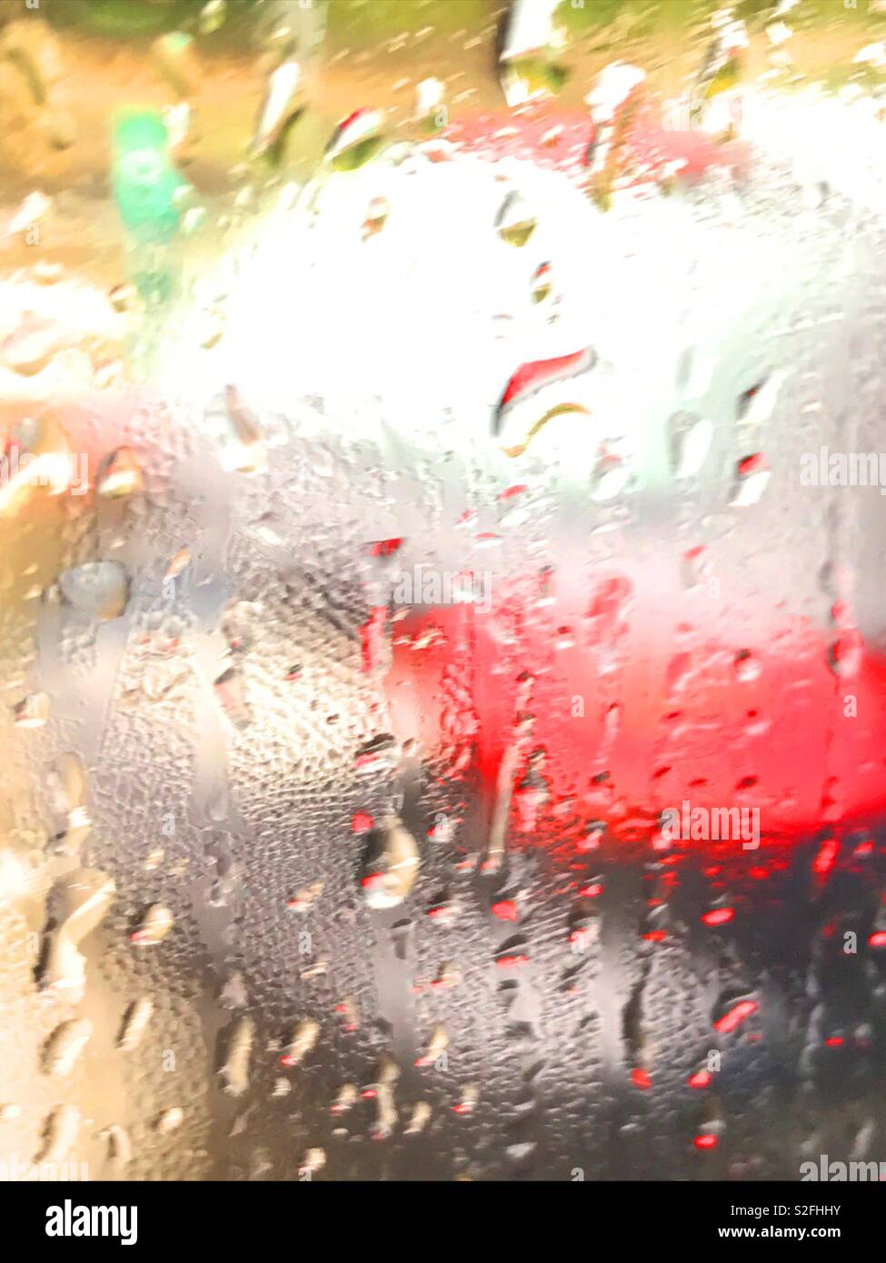 View through a wet glass. - Smartphone Captured Stock Image