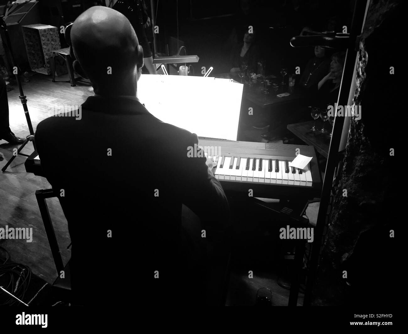 Accompanist at a concert - Smartphone Captured Stock Image