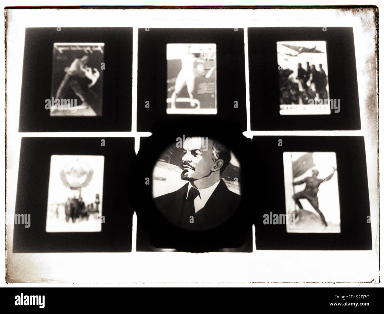 Soviet political propaganda posters 1933-1942 - Smartphone Captured Stock Image