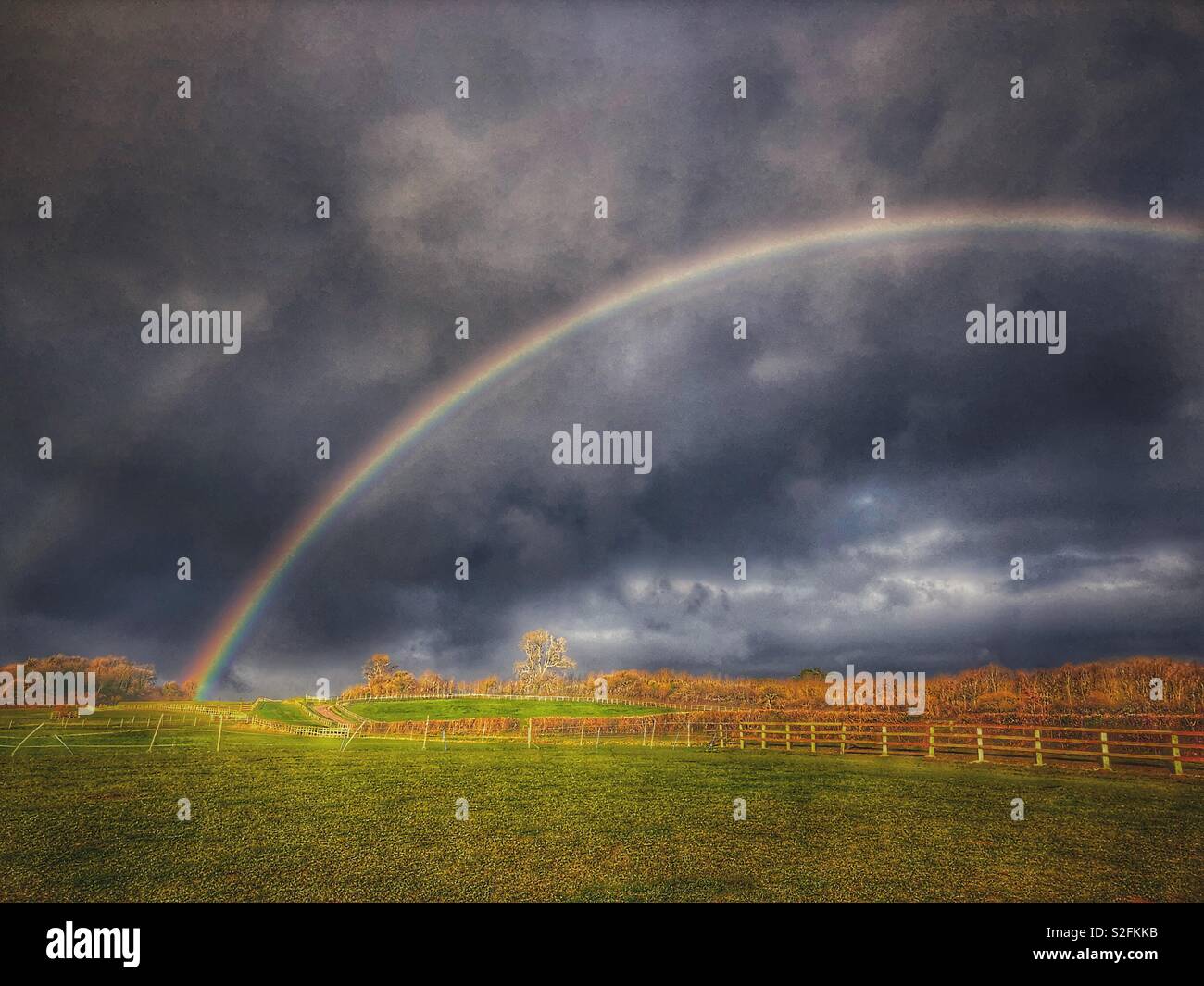 Double rainbow storm clouds smartphone stock photos and images - Alamy