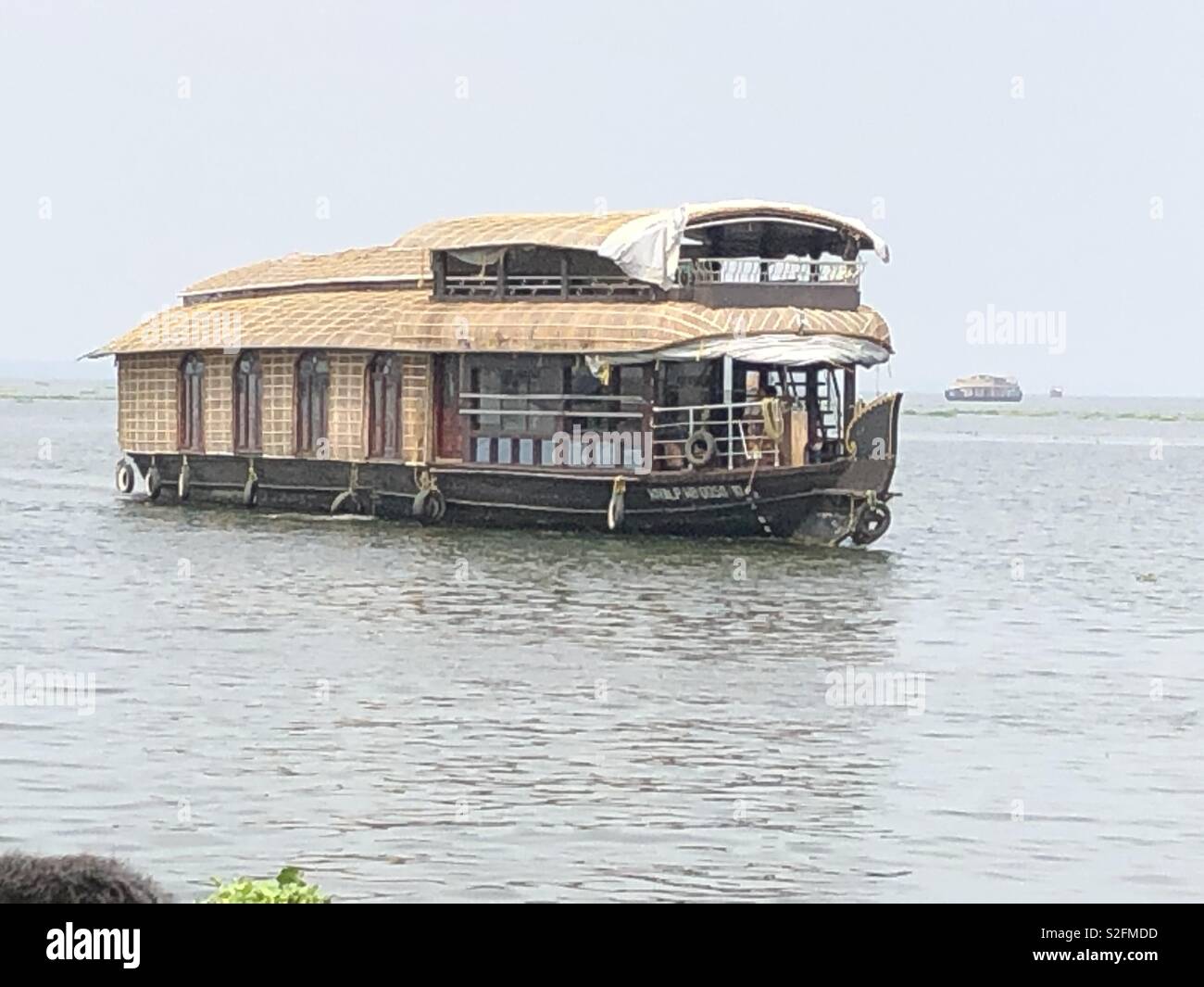 Alleppy backwater houseboat Stock Photo