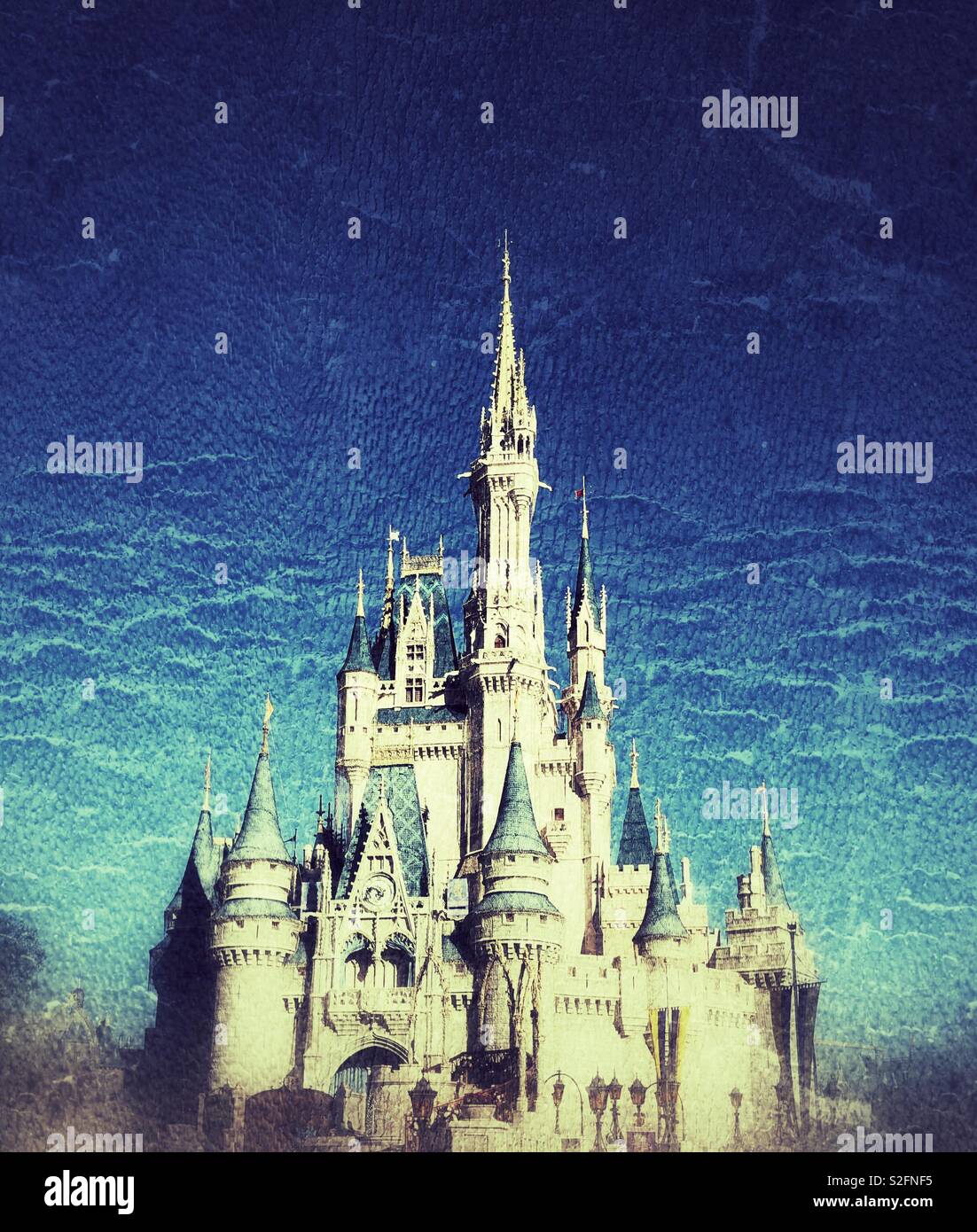Cinderella Castle at Magic Kingdom Orlando Stock Photo