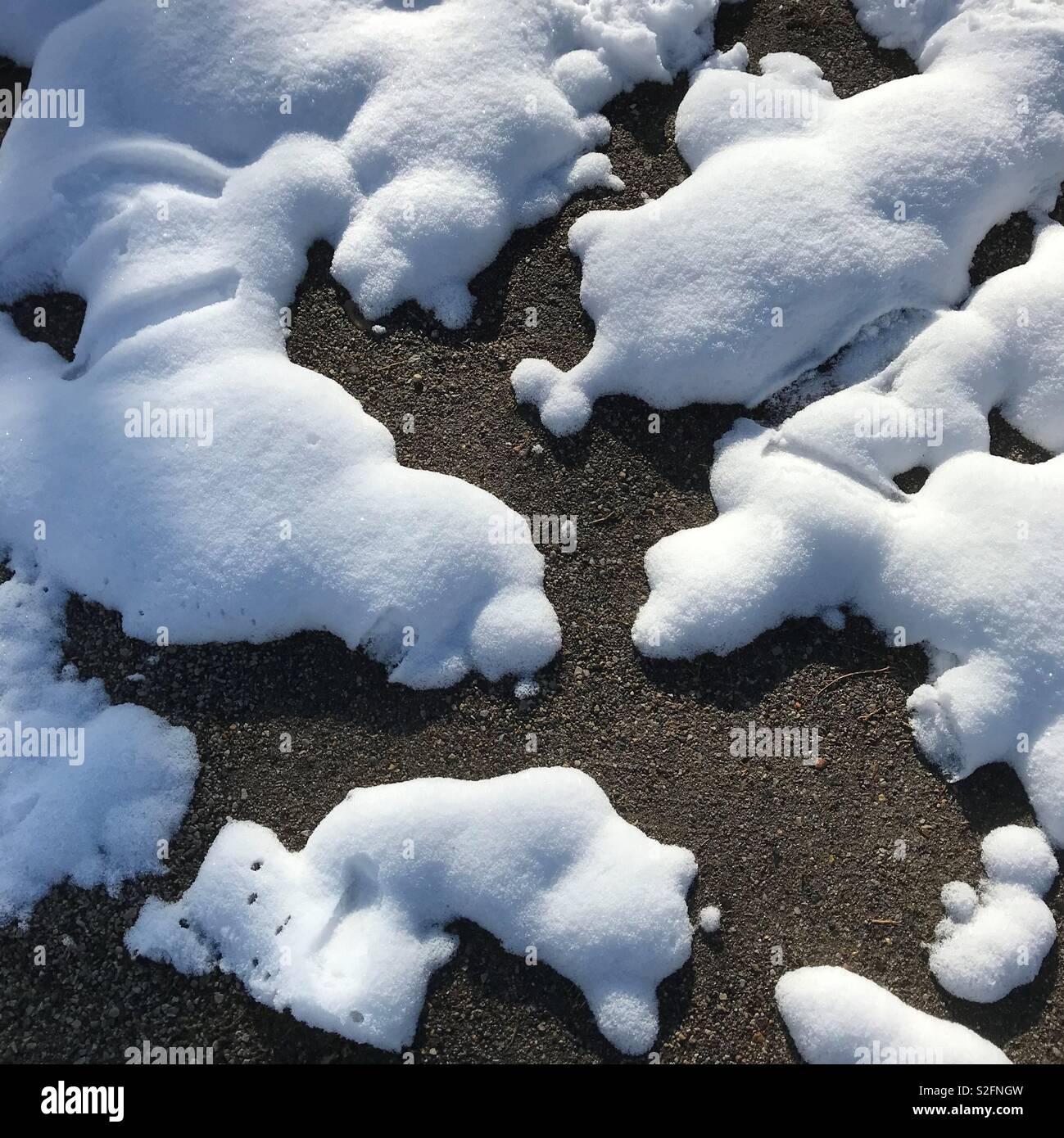 Snow melt on the pavement Stock Photo Alamy