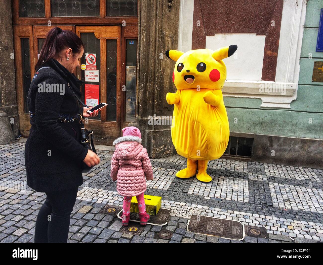 A Person Dressed In An Inflatable Pikachu Costume To Entertain