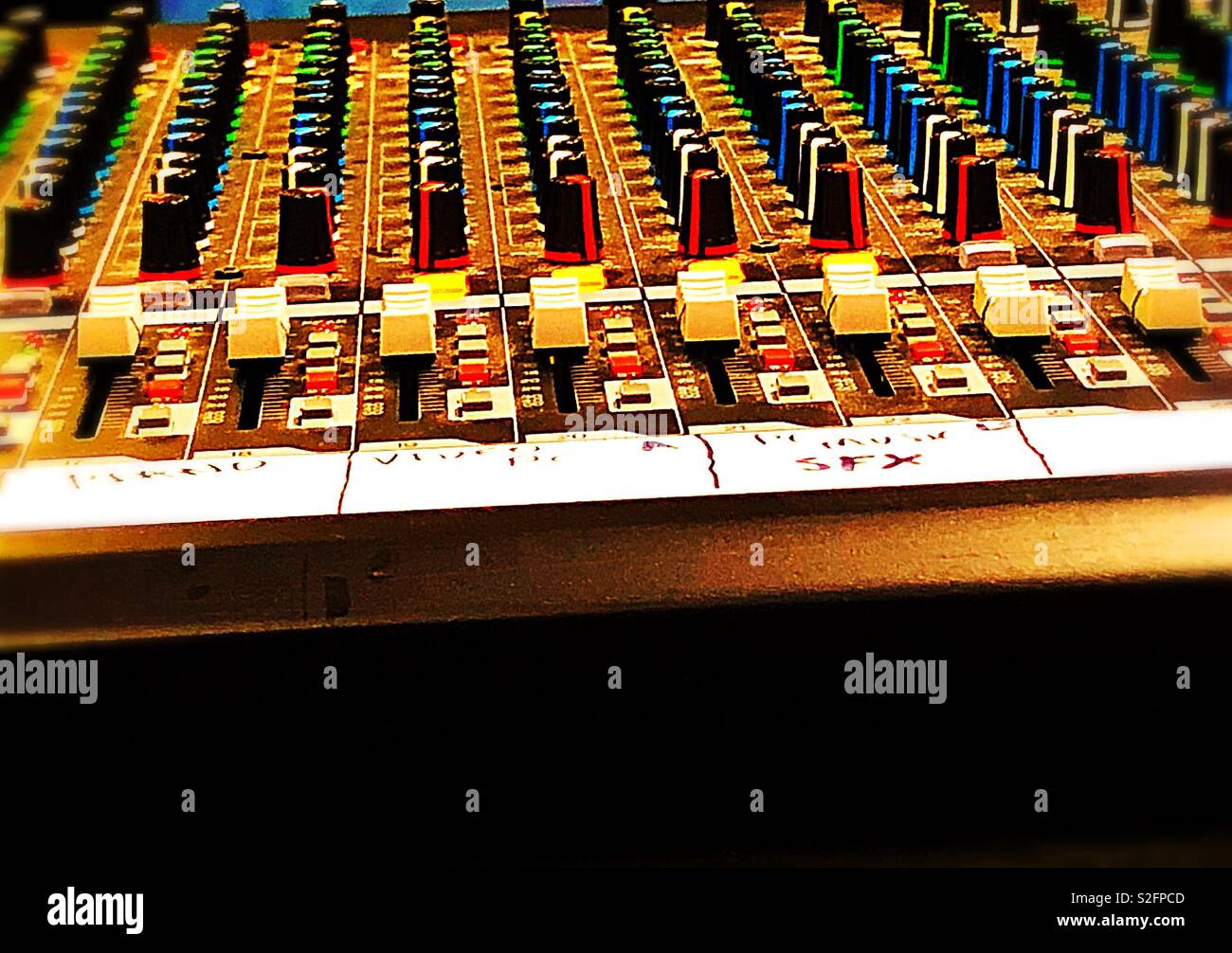 Mixing desk for live sound Stock Photo Alamy