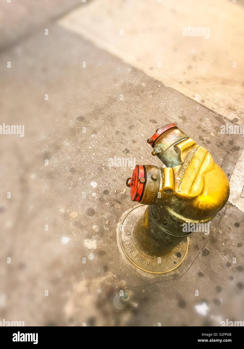 Stand pipe on a city sidewalk, United States - Smartphone Captured Stock Image