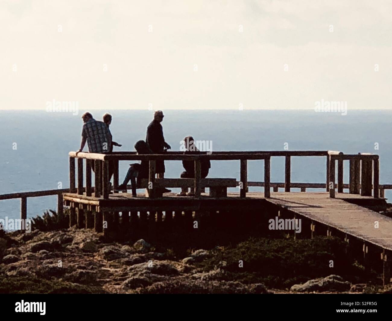 Looking at the view - Smartphone Captured Stock Image