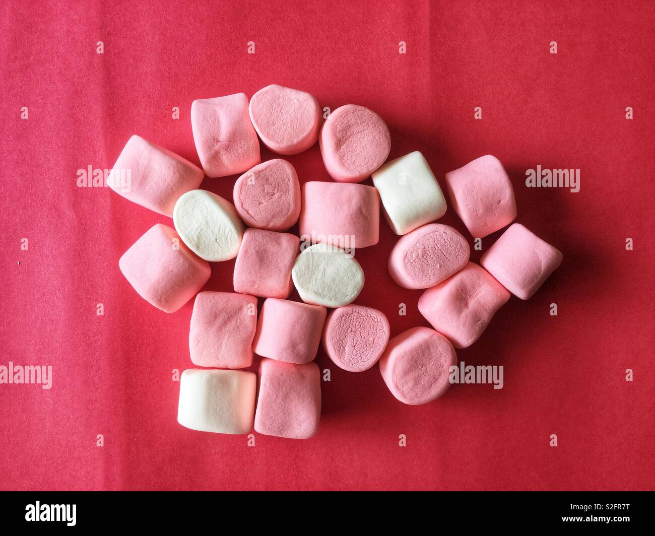 Pink and white marshmallows Stock Photo Alamy