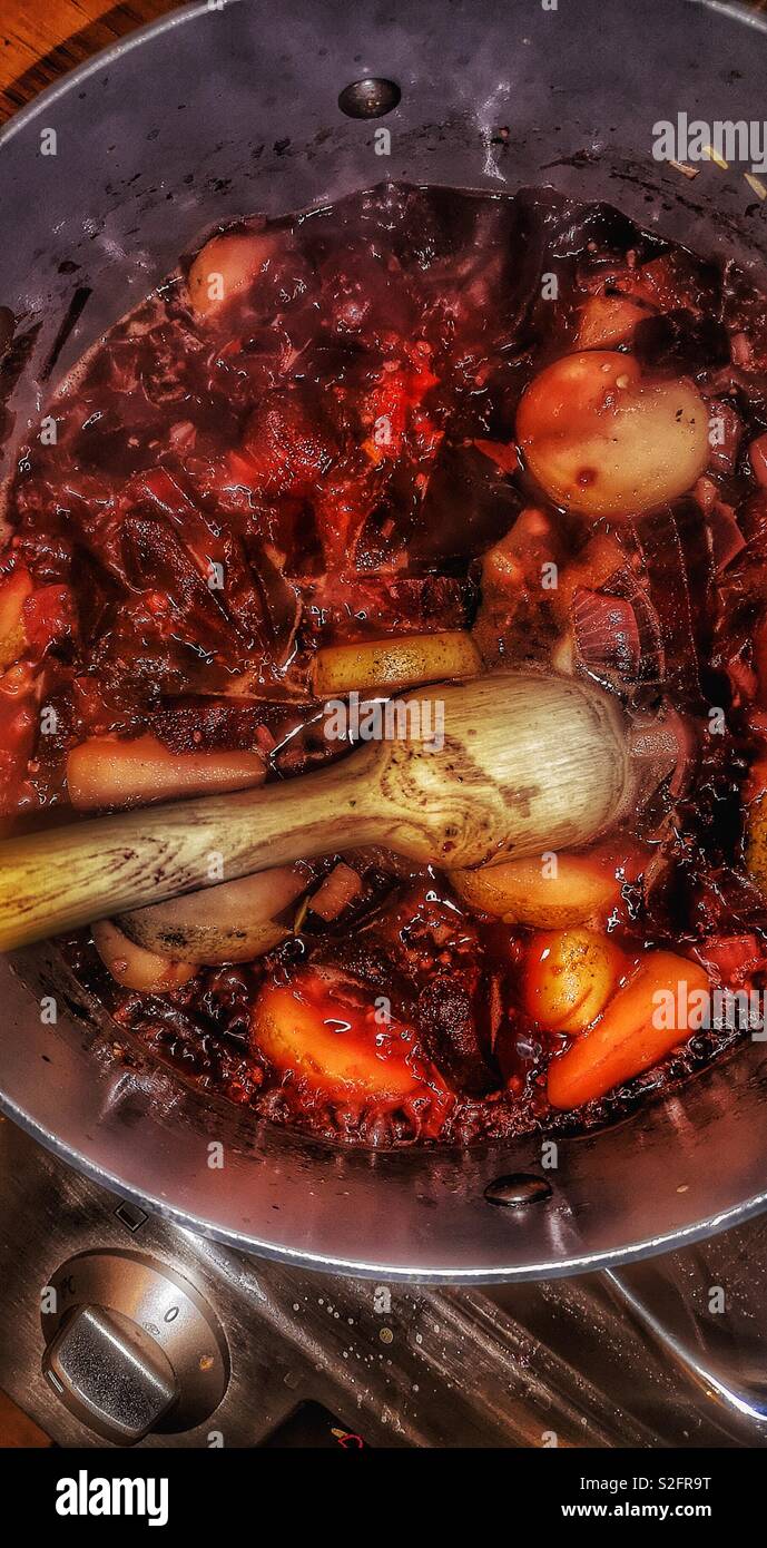 Making homemade beetroot soup - Smartphone Captured Stock Image