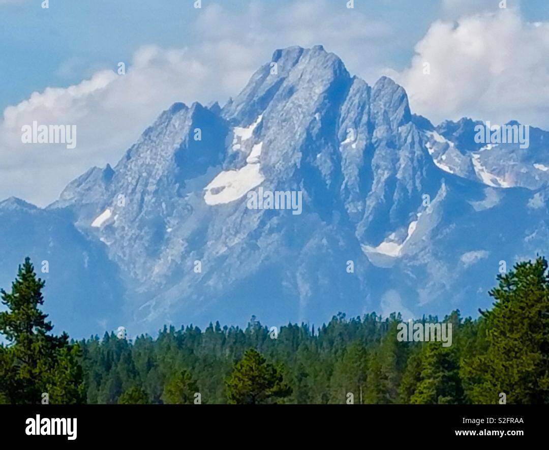 Grand Teton mountains in Wyoming USA Stock Photo