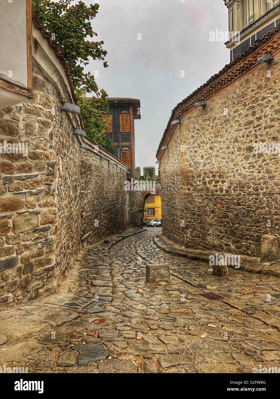 Old medieval town of Plovdiv, Bulgaria. Stock Photo