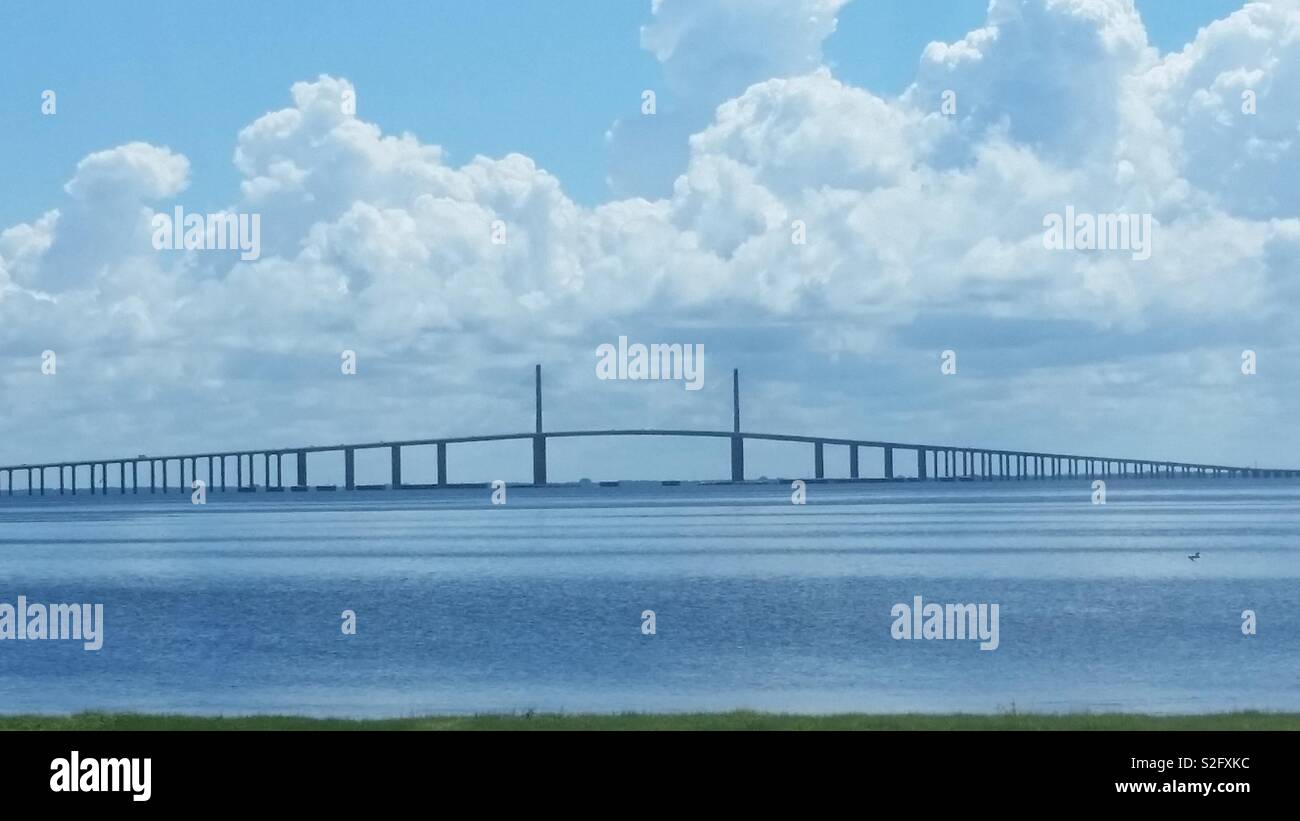 Sunshine Skyway Bridge - Smartphone Captured Stock Image