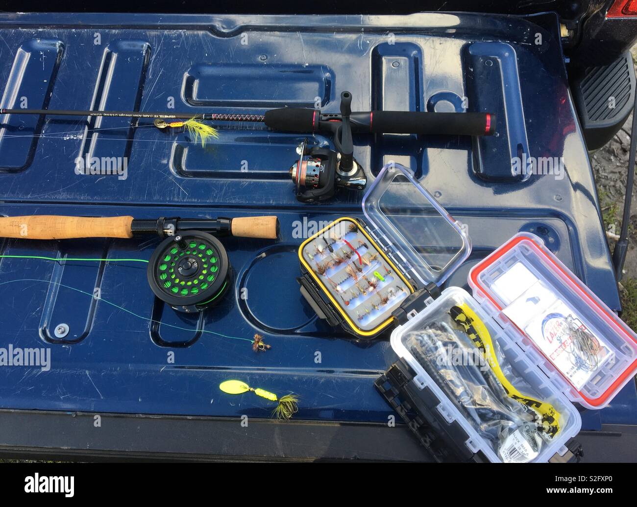 My simple fishing gear - Smartphone Captured Stock Image