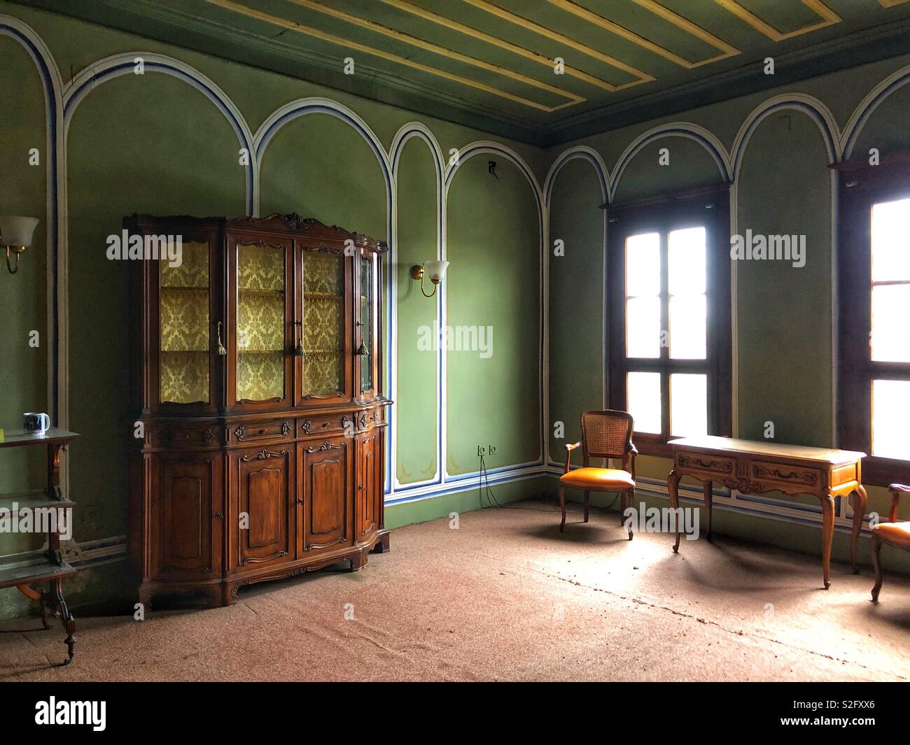 Stark interior of an historical building in the Old Town of Plovdiv, Bulgaria. - Smartphone Captured Stock Image