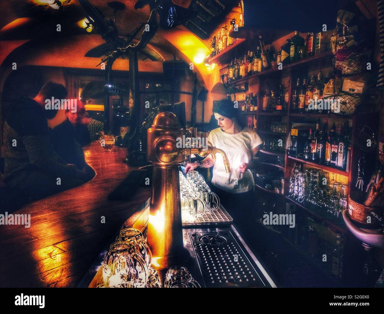 Ujezd bar in Prague, Czech republic Stock Photo Alamy
