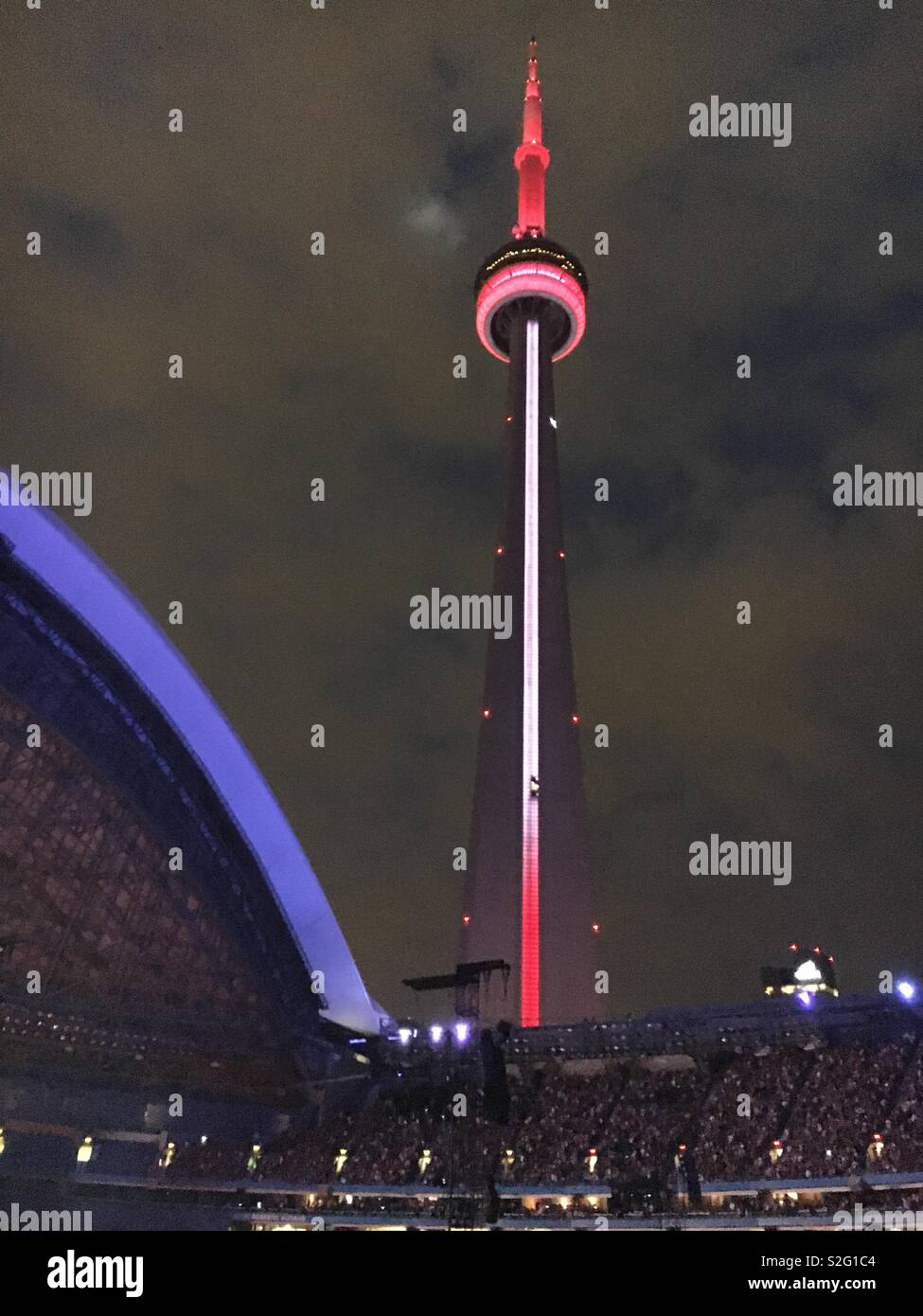 Toronto CN Tower from the Rogers Centre Stock Photo