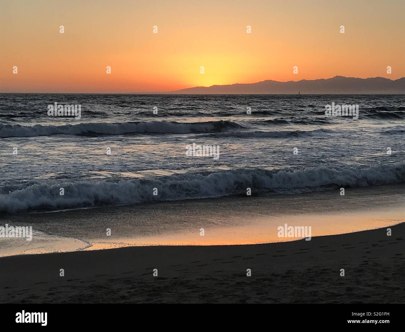 Dockweiler Beach, Los Angeles, California. Stock Photo