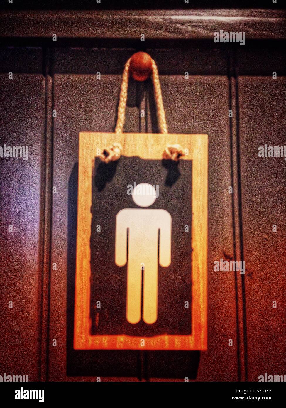 Gents toilet sign - Smartphone Captured Stock Image