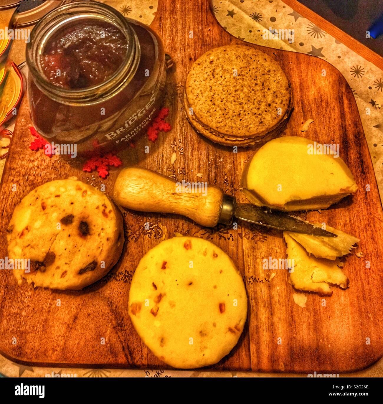 Cheese board selection Stock Photo Alamy