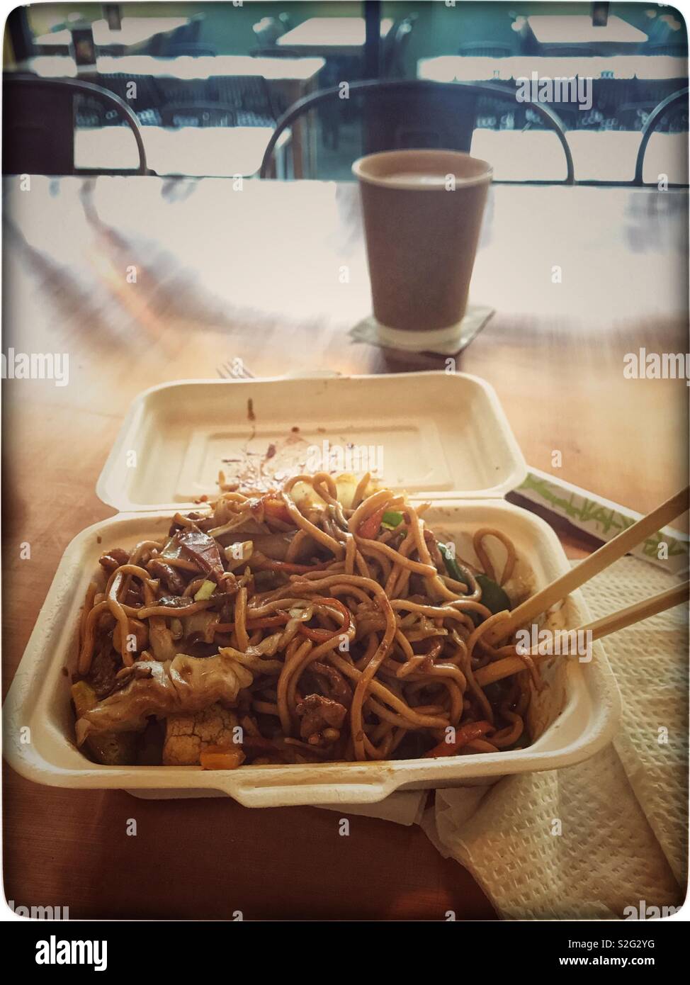 Chinese food in container. - Smartphone Captured Stock Image