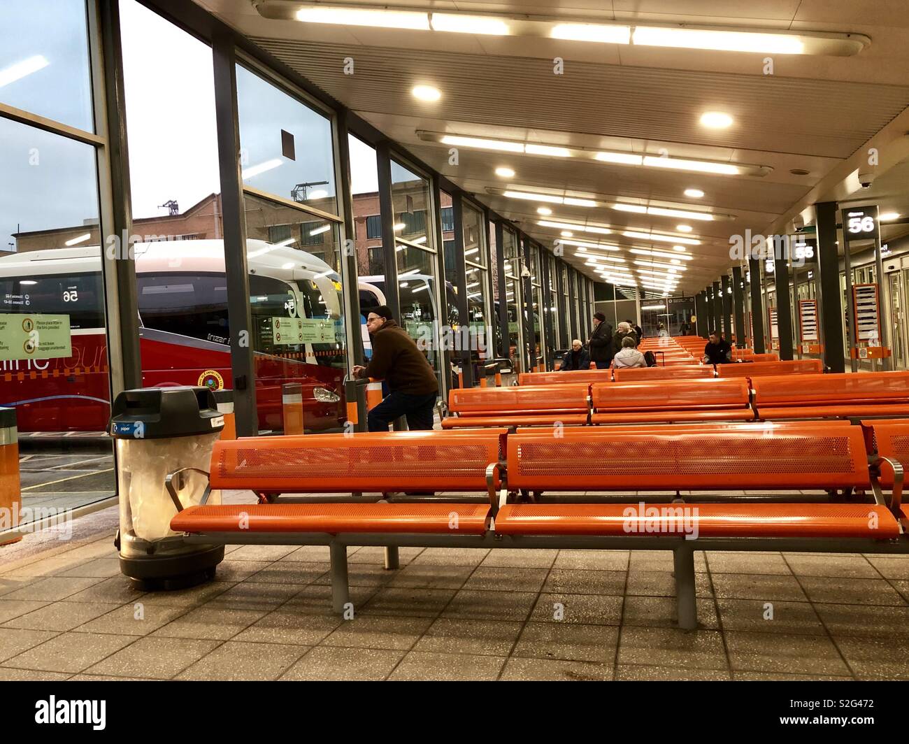Interior, Buchanan Street bus station, Renfrew Street, Glasgow city centre, Scotland, United Kingdom. - Smartphone Captured Stock Image