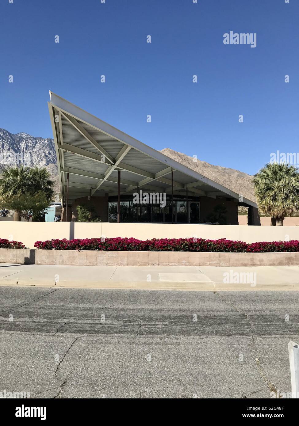 Palm Springs Visitor Center, Palm Springs, CA. Stock Photo