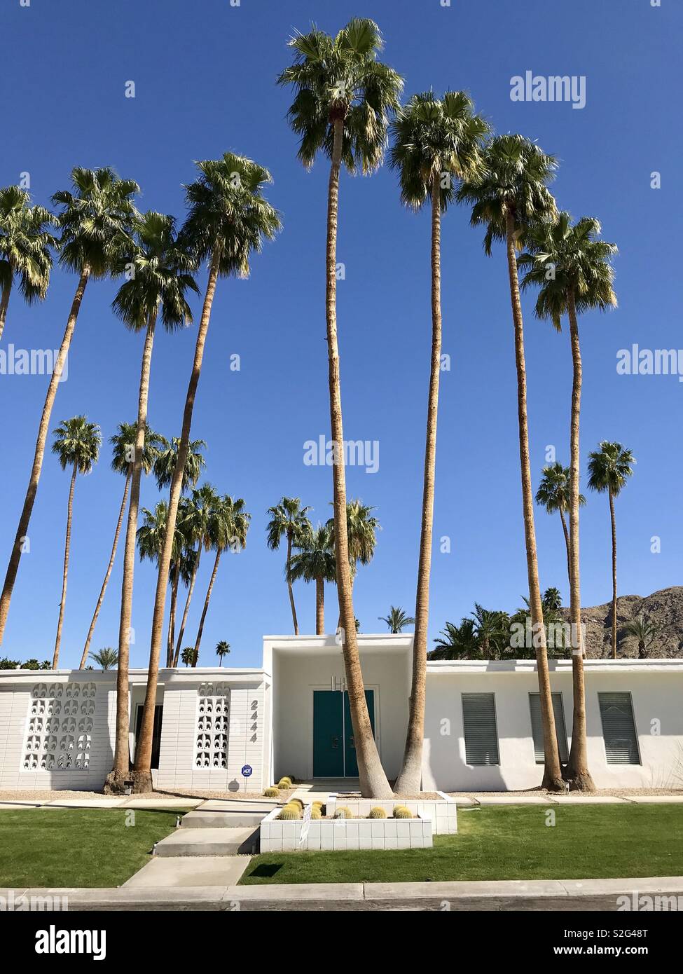 Modernist house in Palm Springs, California. Stock Photo