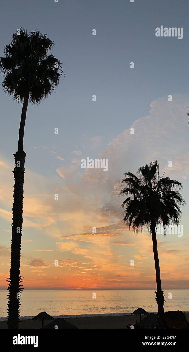 Sunset in Los Angeles, California. Stock Photo