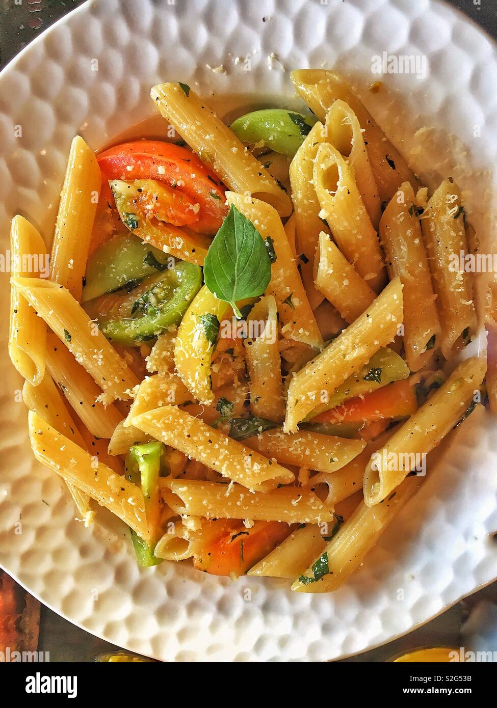 Mixed Tomato Pasta Stock Photo