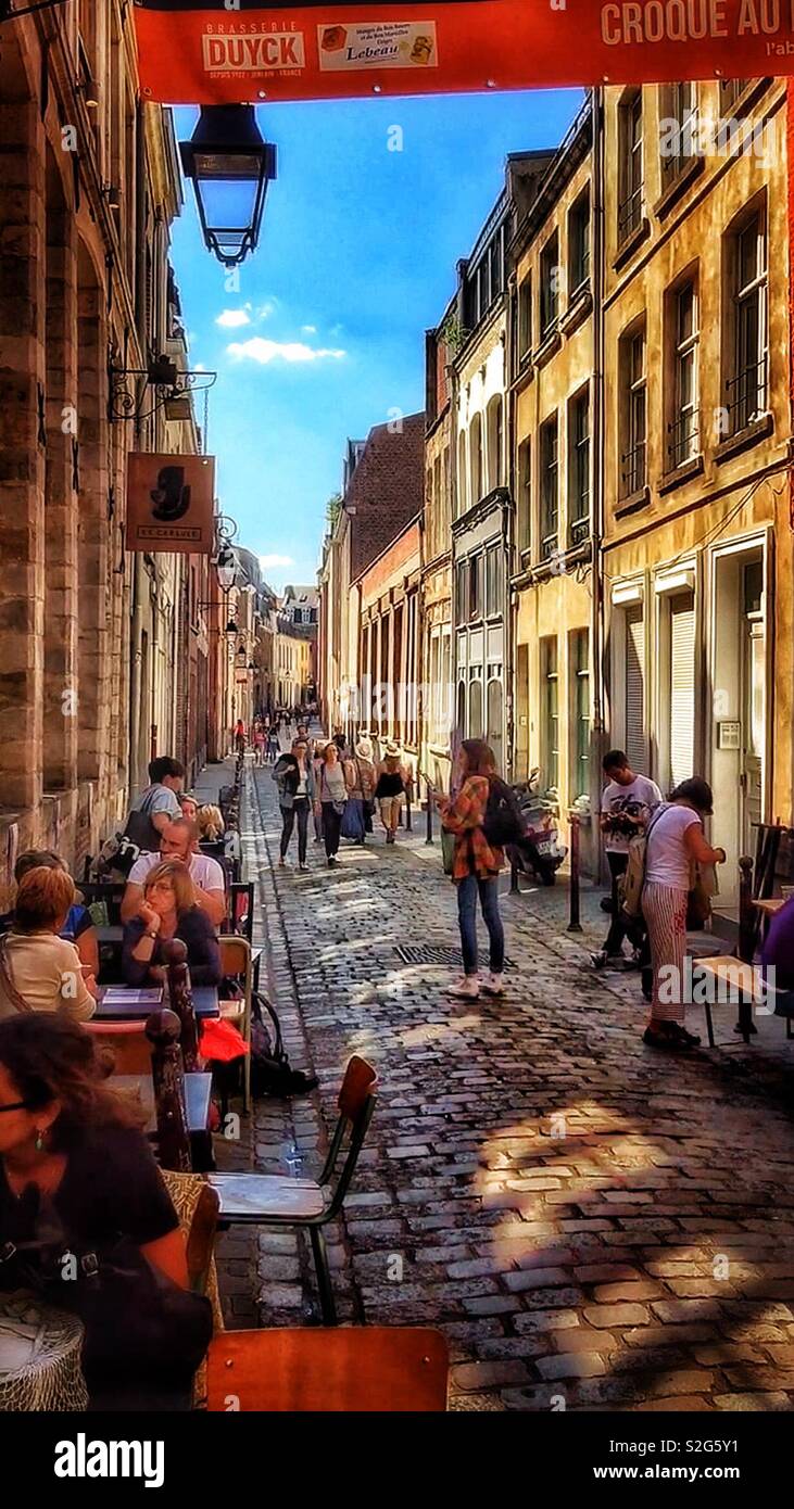 Lille Old Town, France. - Smartphone Captured Stock Image