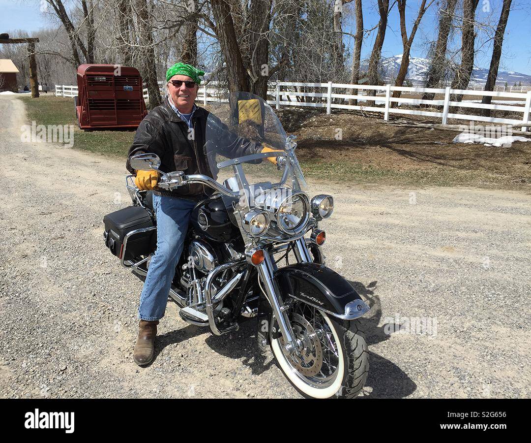 riding a harley davidson