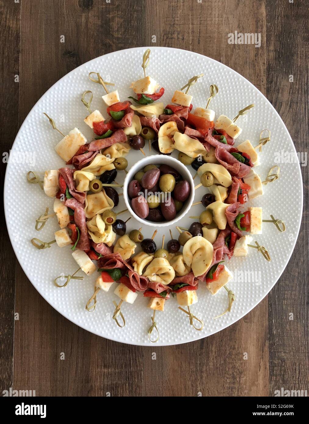 Serving Platter with Olives & Antipasto Appetizers Stock Photo Alamy